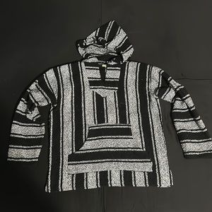 Unisex Drg rug hoodie black n white (small)